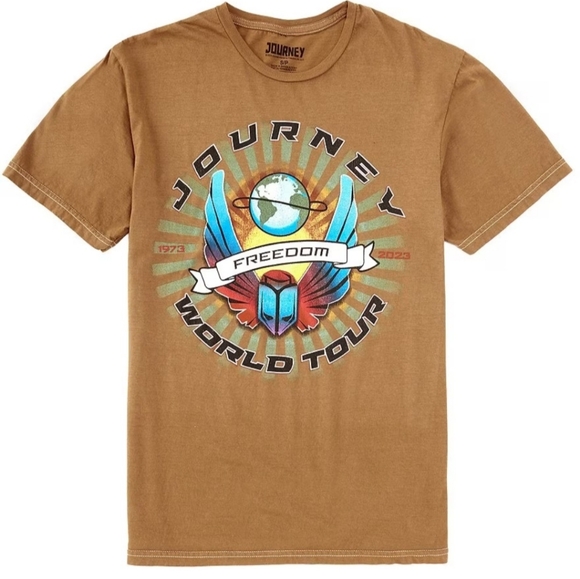 JOURNEY FREEDOM WORLD TOUR 2023 GRAPHIC T-SHIRT - Picture 1 of 4